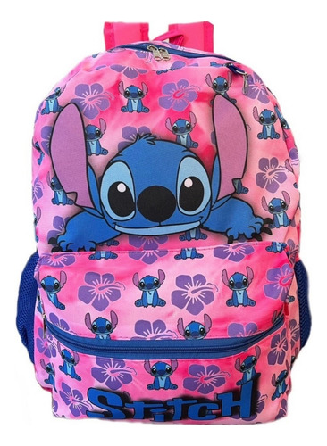 Mochila Lilo & Stich Escolar Juvenil Costa Envio Hj Rosa