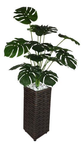 Planta Artificial Enfeite +  Vaso Degrau Decoracao  