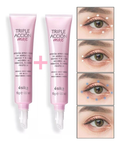 2 Cremas Contorno De Ojos Triple Acción Esika Líneas Arrugas