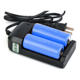 2 Pilas Batería 26650 Recargable 3.7v 2800mah Cargador Doble