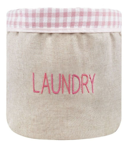 Cesto Organizador De Roupas De Bebê 33x33 Rosa Laundry Mameg