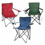 Silla Plegable De Playa Camping Pesca Picnic Con Porta Vaso