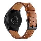 Pulseira 22mm Couro Padrão Para Samsung Galaxy Watch 3 45mm Cor Marrom