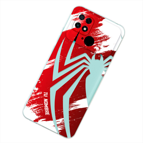 Funda Para Xiaomi Spiderman Logo Con Nombre Personalizada