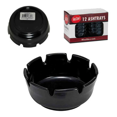 Cenicero Negro Melamina 10cm. Tablecraft St363b - 1/ 24pzas Negro