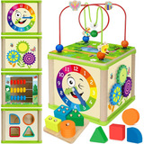 Cubo Madera Montessori Didáctico Bebe Juguete Multifuncional