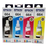 Kit Tinta Original Epson L120 L395 T644 L121 L375 L555 L365 