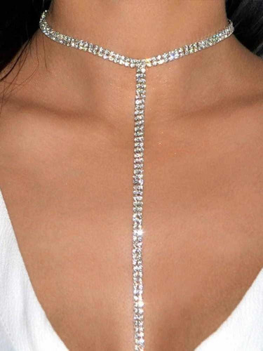 Arnés De Strass / Chocker / Collar Largo De Fiesta / Fino.