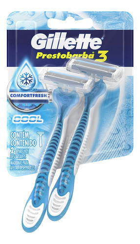 Barbeador Gillette Prestobarba3 Cool Descartável 2 Un