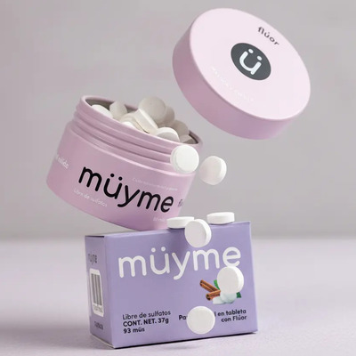 Muyme Pasta Dental En Tableta Fresh Mint Con Fluor 93 Pastillas (müs) | Meses sin interés
