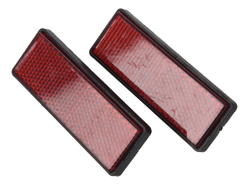 Reflectores Rectangulares Rojos Universales For Motocicleta