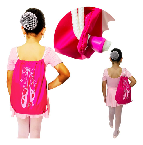 Ballet Completo Roupa Balé Conjunto Lindo C/ Bolsa