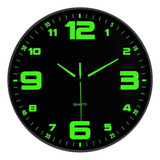 Reloj De Pared Silencioso Grande Moderno Con Luz De Noche J