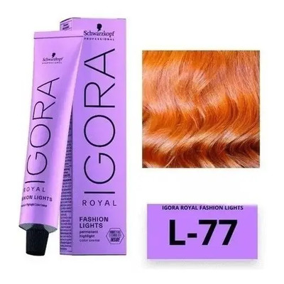 Tintura Schwarzkopf Professional Igora royal Specialities fashion lights tono l-77 mechas cobrizo intenso para cabello | Mismo precio en cuotas
