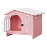 Casa Rosa Para Mascota Con Puerta De Alta Calidad Resistente