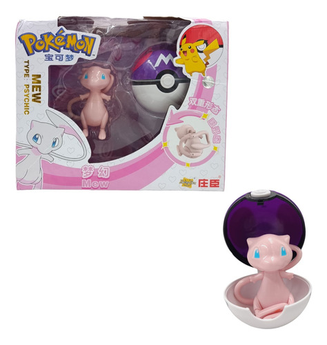 Pokemon Pokebola Mew Figura Coleccionable Lanzador Pop