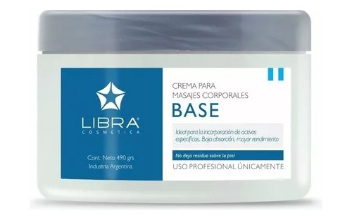 Crema Base Para Masajes Corporales X 490 Gr Libra