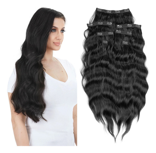 Clip Extensiones De Pelo Para Full Head 7pieces Color 1.0