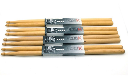 Spark Baquetas P/batería 2b, De Maple Punta De Madera 4 Pack