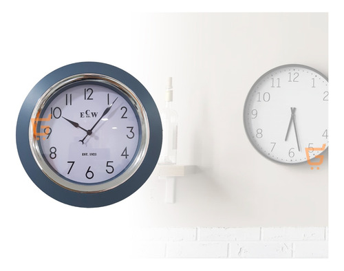  Reloj De Pared Grande Plateado Números Agujas Diseño Clasi 