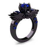 Anillo De Boda Mujer Negro Dedo Calavera Rojo Azul Rosa