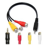 Cable Adaptador Mini Plug 3.5 A 3 Rca Hembra Audio Vídeo