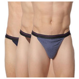 Boxer Tanga Hombre Con Parche Paq 6 Piezas Colores Surtidos