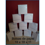 Bolsas Papel (18x18) No Impresas, Blanca-lisas (paq X10)