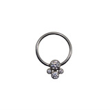 Piercing Swti011  Captive C/ Piedra Color Cristal Titanium