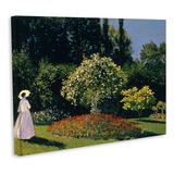 Cuadro Decorativo Canvas 30*40cm Arte Monet Mujer Jardin