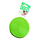 Cancat Frisbee Disco Tpr Juguete Silicona Perros Pets 14 Cm Color Verde