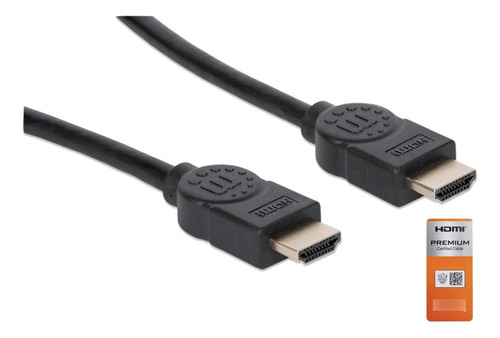 Cable Hdmi Certificado Premium 5 Metros 4k@60hz Manhattan 