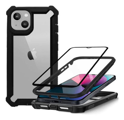 Funda De Uso Rudo 360 Tought + Mica 9d Para iPhone