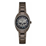 Reloj Harley Davidson Skull Gray Ss Original Time Square Color De La Correa Gris Color Del Bisel Gris Color Del Fondo Negro