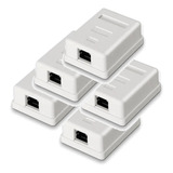 Packs 5 Rosetas Sobrepuestas Rj45 Cat5e