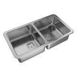 Pileta Bacha Doble Cocina Johnson Quadra Q76a