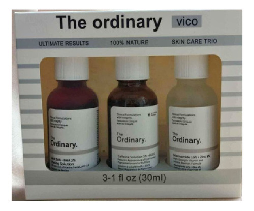 The Ordinary Kit 3 Pzs Peeling+caffeine Solution+niacinamide