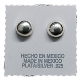 Aretes Esferas Plata 9.25 Mayoreo 3 Pares