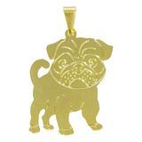 Colgante Perro Pug Enchapado Oro 18k