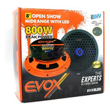 2 Medios Rangos 8'' Led Azul 400w Rms Open Show Evox Evx8led