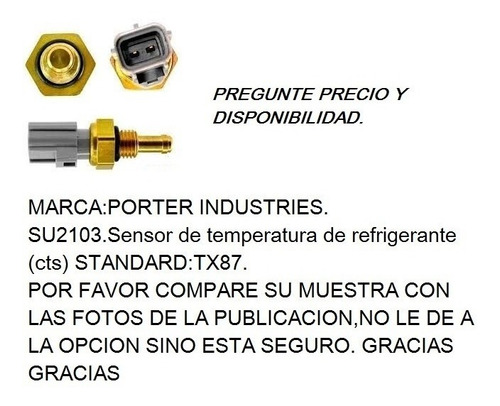 Sensor Valvula Temperatura Mazda 626 3 Cx-7 Mx-5 Miata S2103 Foto 2