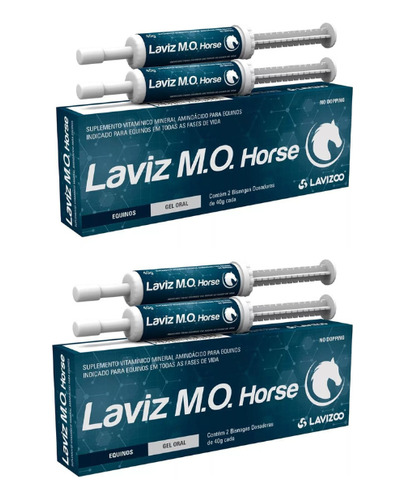 Laviz Mo Horse Suplemento P/ Equinos Lavizoo 4x40g