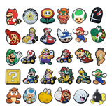 Set 30 Charms Pines Compatible Con Crocs Bamers Mario Kart