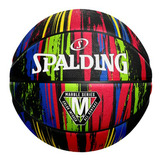Balón De Baloncesto Spalding Marble Series Negro Y Multicolo