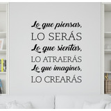 Vinilo Decorativo Frase Lo Que Piensas Seras Pared Buda Zen