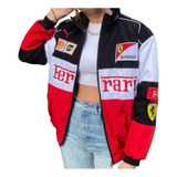 Chaqueta De Carreras De Motos Ferrari A Vintage De Otoño