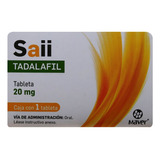 Saii Tadalafil Caja C/1 Tableta De 20 Mg Maver
