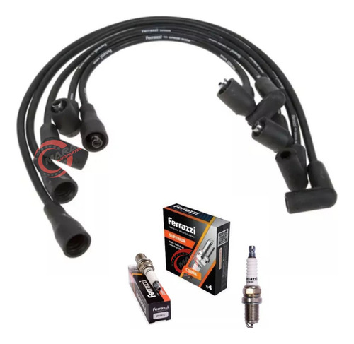 Kit Cables Y Bujias Fiat Tipo 1.6 Sx 8v A Carburador