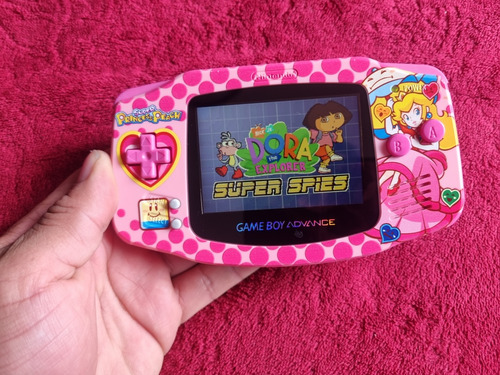 Game Boy Advance Princess Peach Con Mod De Pantalla Ipsv2 