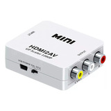 Conversor Hdmi A Rca Adaptador Tv Audio Y Video Av 1080p Fhd